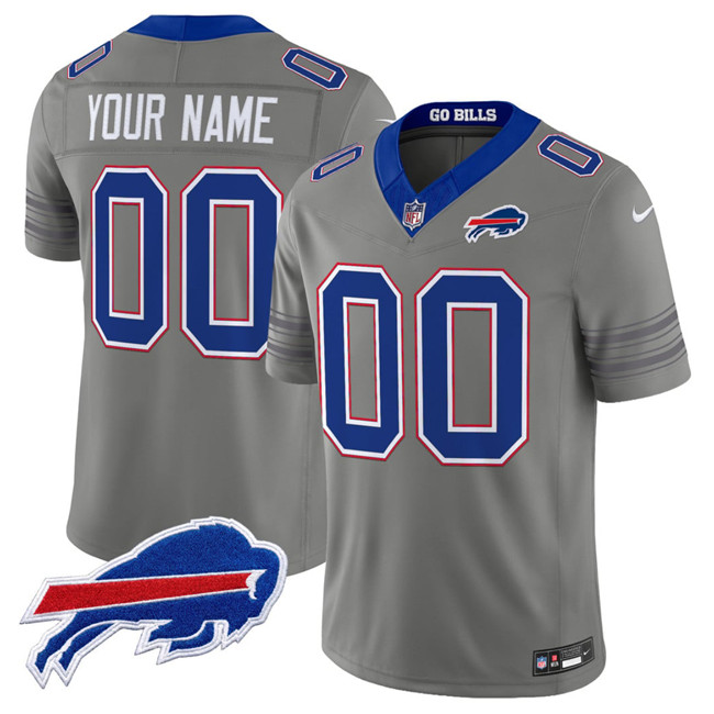 Youth Buffalo Bills Active Player Custom Gray F.U.S.E. 2026 Nickel City Vapor Limited Stitched Football Jersey